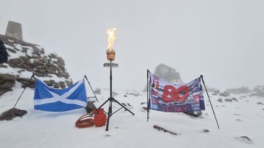 Snow on Ben Nevis on 6 June 2024 (D-Day's 80th Anniversary)