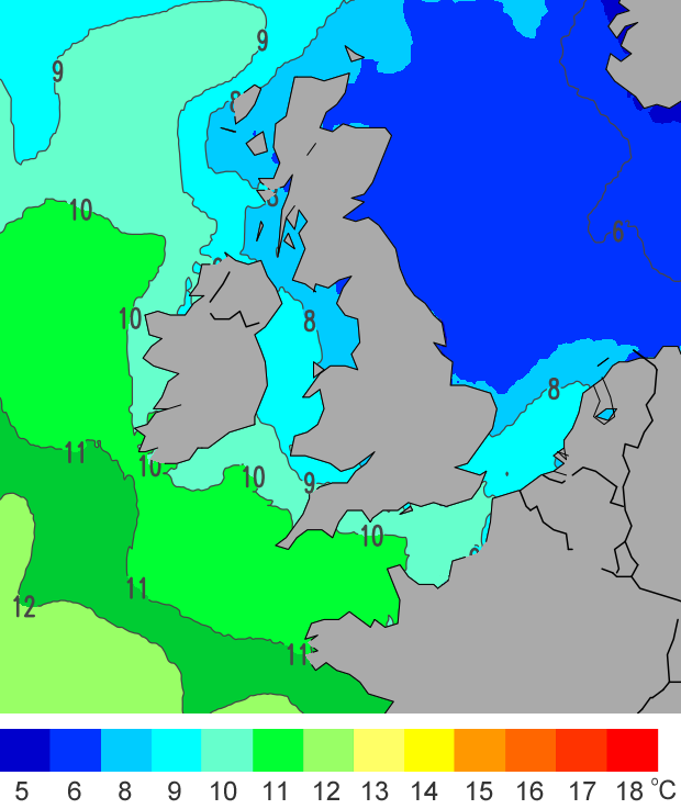Sea Surface Temperature on 1st April 2022.