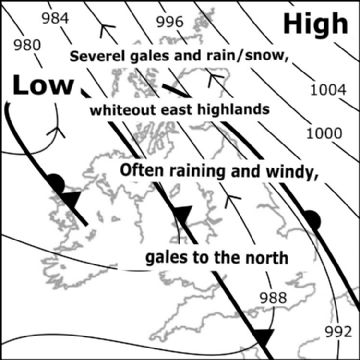 Synoptic chart for 22 Jan